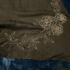 Black scarf scarves whit beads details